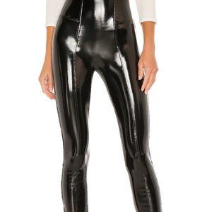 SPANX FAUX PATENT LEATHER LEGGINGS: Size L